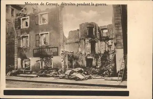 Cernay Elsass Maisons detruites pendant la guerre Kat. Cernay