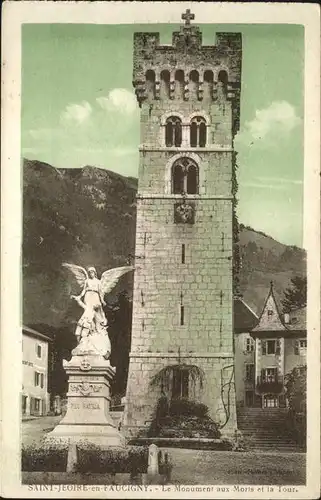 Saint-Jeoire Monument Morts et la Tour Kat. Saint-Jeoire