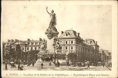 Paris Place Statue Republique  Kat. Paris