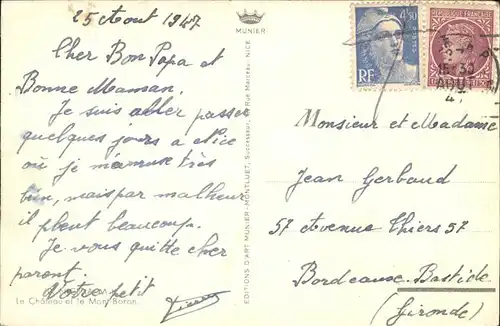 hw09995 Nice Alpes Maritimes Chateau Mont Boron Kategorie. Nice Alte Ansichtskarten