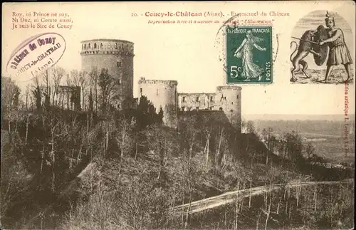 Coucy-le-Chateau-Auffrique Chateau Kat. Coucy-le-Chateau-Auffrique