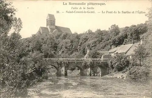 Saint-Ceneri-le-Gerei Pont Sarthe Eglise Kat. Saint-Ceneri-le-Gerei