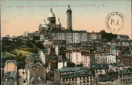Paris Panorama Montmartre Sacre-Coeur Kat. Paris