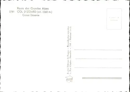 Col d Izoard Casse Deserte Kat. Cervieres