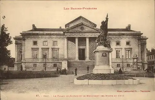 Pau Palais Justice Monument des Morts  Kat. Pau