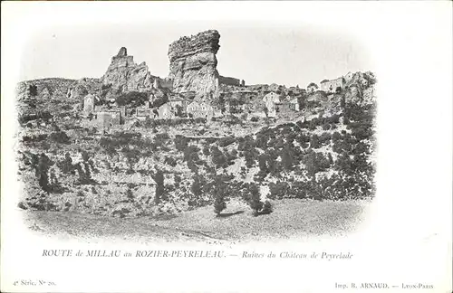 Millau Aveyron Rozier Peyreleau Ruines Chateau  Kat. Millau