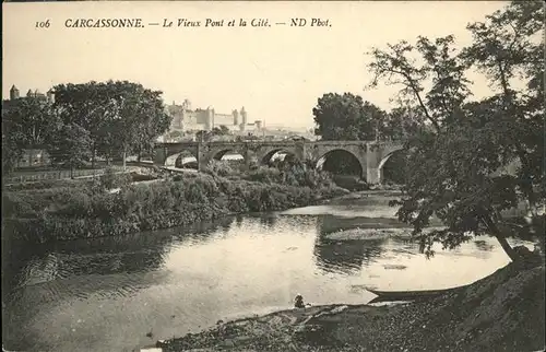 Carcassonne Pont et la Cite Kat. Carcassonne
