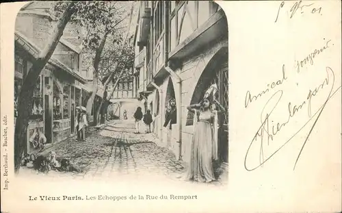 Paris Echoppes de la Rue Rempart Kat. Paris