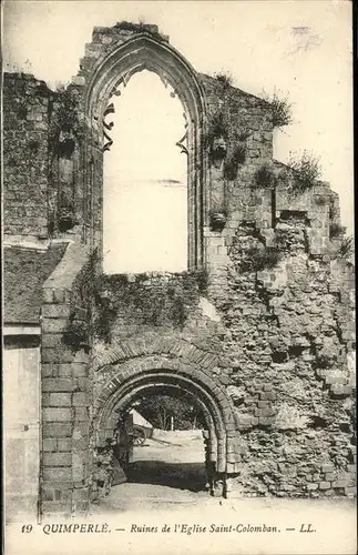 Quimperle Ruines Eglise Saint Colomban Kat. Quimperle