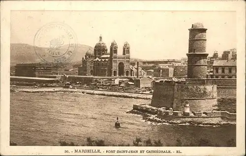hw10876 Marseille Fort Saint Jean Cathedrale Kategorie. Marseille Alte Ansichtskarten
