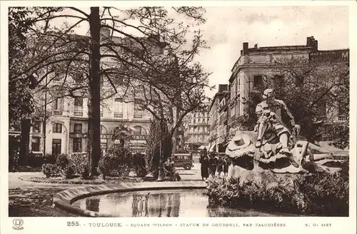 Toulouse Haute-Garonne Square Wilson Statue Goudouli Kat. Toulouse