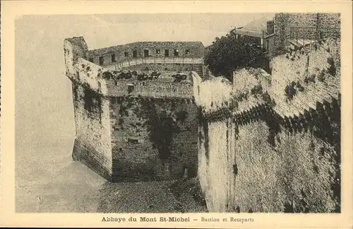 Mont-Saint-Michel Abbaye Bastion Remparts Kat. Pontorson
