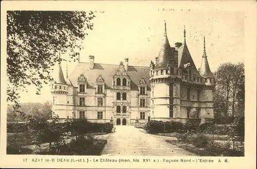 Azay-le-Rideau Chateau Kat. Azay-le-Rideau