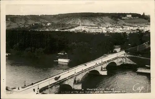 Mantes-sur-Seine Pont Ile aux Dames Kat. Mantes-la-Jolie