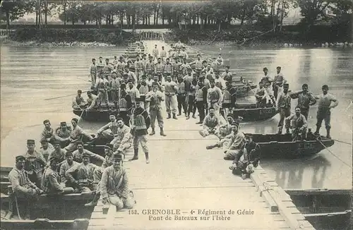 Grenoble Pont Bateaux 4 Regiment Kat. Grenoble