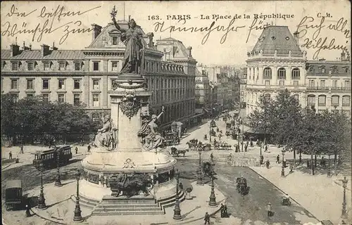 hw14850 Paris Place de la Republique Kategorie. Paris Alte Ansichtskarten