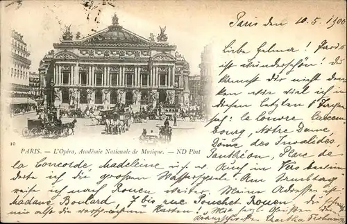 hw15116 Paris Opera Kategorie. Paris Alte Ansichtskarten