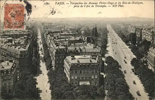 Paris Avenues Victor Hugo Bois de Bologne Kat. Paris