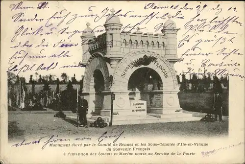 Rennes Monument du Souvenir des Soldats morts Kat. Rennes