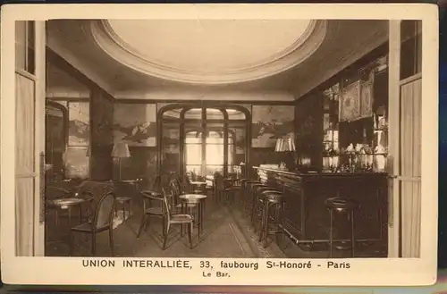 Paris Union Interalliee le Bar Kat. Paris