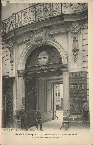 Paris Ancien Hotel de Jeanne d Albret Kat. Paris