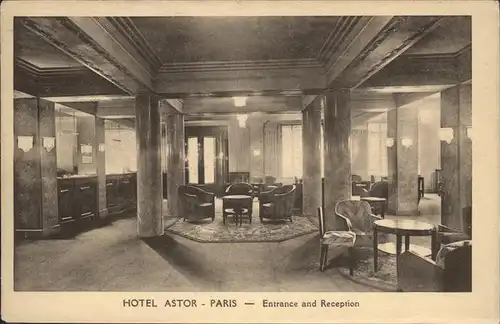 Paris Hotel Astor Entrance Kat. Paris