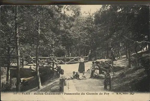 Paris Buttes Chaumont Passerelle Kat. Paris