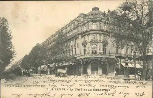 Paris Theatre du Vaudeville Kat. Paris