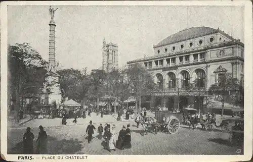 Paris Place du Chatelet Kat. Paris