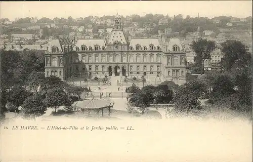 Le Havre Hotel de Ville Jardin public Kat. Le Havre