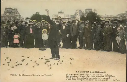 Paris Charmeur d Oiseaux aux Tuileries Kat. Paris