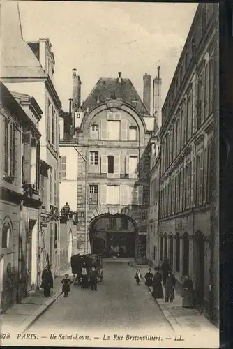 Paris Ile Saint-Louis Rue Bretonvilliers Kat. Paris