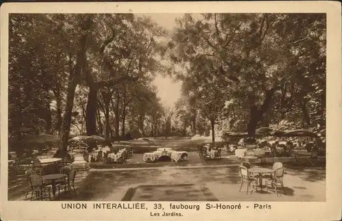 Paris Union Interalliee St. Honore les Jardins Kat. Paris