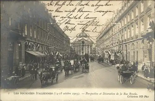 Paris Les Journees Italiennes Rue Royale Kat. Paris