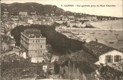 Cannes Alpes-Maritimes generale prise du Mont Chevalier Hafen Kat. Cannes