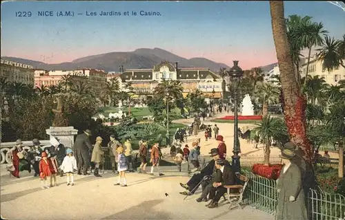 hw16143 Nice Alpes Maritimes Jardins, Casino Kategorie. Nice Alte Ansichtskarten