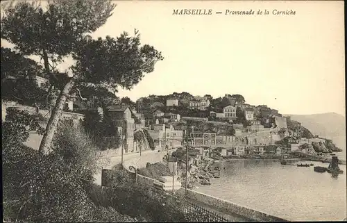hw16237 Marseille Promenade Corniche Kategorie. Marseille Alte Ansichtskarten
