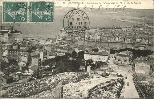 hw16242 Marseille Panorama Quais pris, Garde Kategorie. Marseille Alte Ansichtskarten