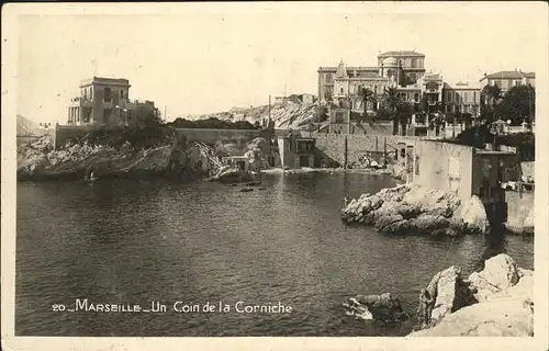 hw16254 Marseille Coin de la Corniche Kategorie. Marseille Alte Ansichtskarten
