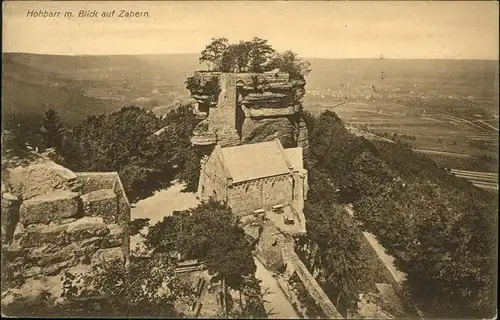 Hohbarr Blick auf Zabern Kat. Saverne