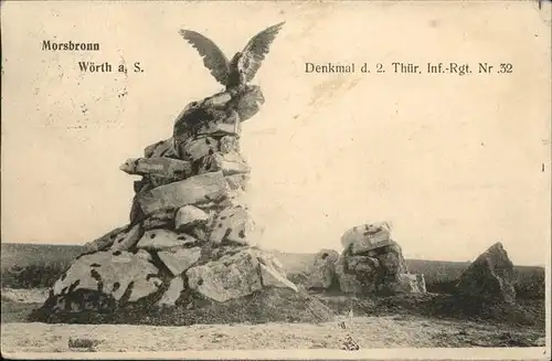 Morsbronn-les-Bains Denkmal d. 2. Thuer. Inf.-Rgt. Nr. 32 Adler Kat. Morsbronn-les-Bains