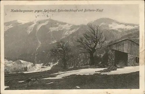 Andlau Feldpost Kastelbergwasen Rainkopf Rotenbachkopf Batterie Kopf Kat. Andlau