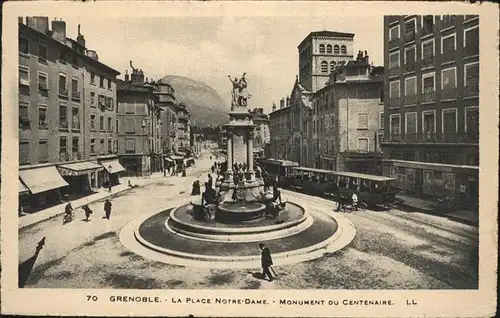 Grenoble Place Notre Dame Monument Centenaire Kat. Grenoble
