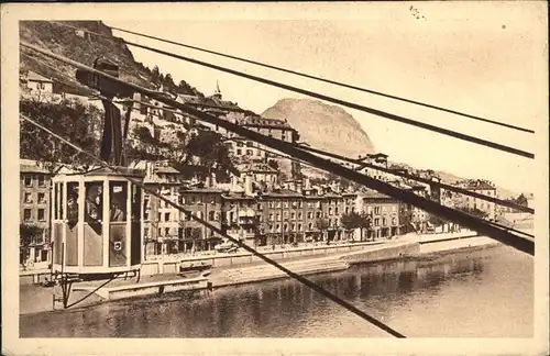 Grenoble Teleferique et les Quais Schwebebahn Kat. Grenoble