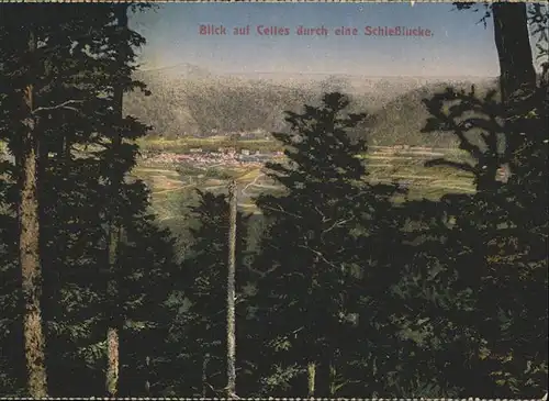 Celles-sur-Durolle Blick auf Celles Schiesslucke Kat. Celles-sur-Durolle