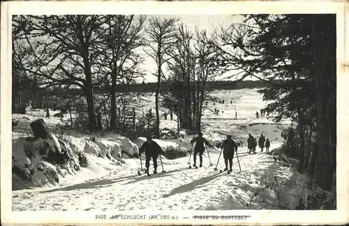 Schlucht Piste du Montrabey Skifahrer Kat. Gerardmer