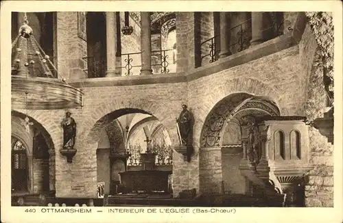 Ottmarsheim Haut-Rhin Interieur de Eglise Bas-Choeur Kat. Ottmarsheim