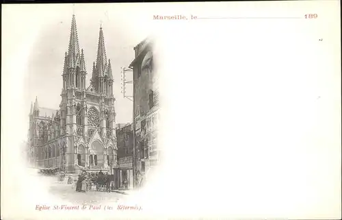 hw16444 Marseille Eglise St.-Vincent de Paul Kategorie. Marseille Alte Ansichtskarten