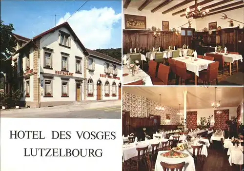 Lutzelbourg Hotel des Vosges Gastraeume Kat. Lutzelbourg