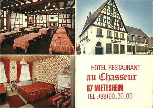 Mietesheim Hotel Restaurant au Chasseur Fachwerkhaus Kat. Mietesheim